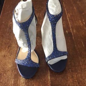 Imagine by Vince Camuto blue rhinestone heels